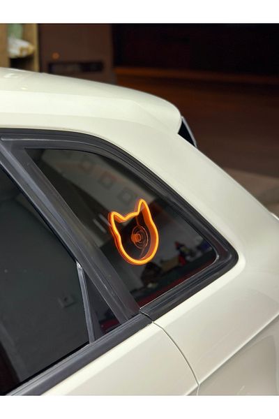 3dbaydesign Neon LED Light Decor for Car CAT (12 Volt Suction Cups AMBER YELLOW)