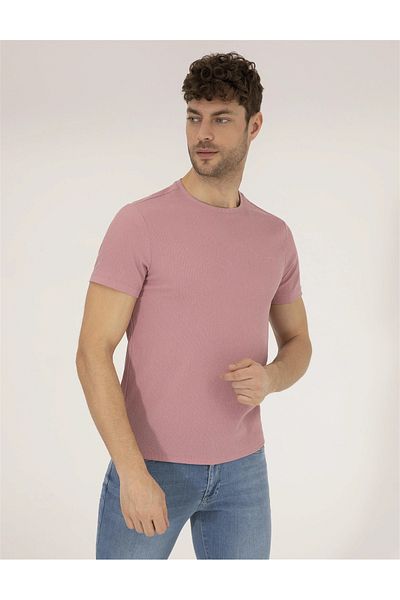 Pierre Cardin Μπεζ μπλουζάκι με λεπτή εφαρμογή Crew Neck