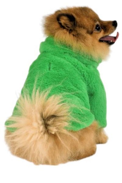 GedyCo Toscano Green Small Breed Dog Plush Coat (Suitable between 2.5 kg-8 kg)