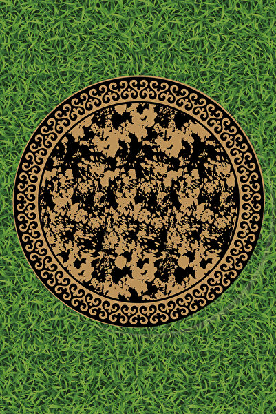 tarzınısec Yuvarlak Piknik Örtüsü Desenli Çok Amaçlı Örtü Sofra Bezi Hobi Örtüsü