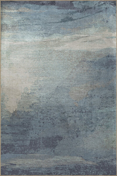 Rugs Modern Halı Açık Mavi Bej Temalı Soyut Desenli Kreatif Modern Dekoratif ...