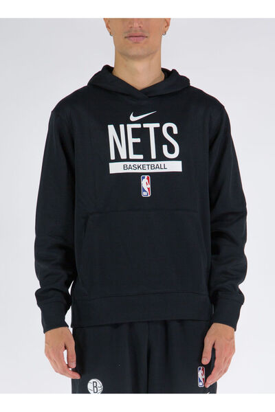 Nike Ανδρικό μαύρο φούτερ μπάσκετ Dri-Fit NBA Brooklyn Nets Spotlight