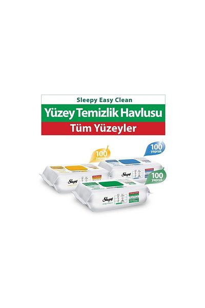 Sleepy Easy Clean White Soap Added+Bleach Added+Arab Soap Added 3X100 (300 Sheets)