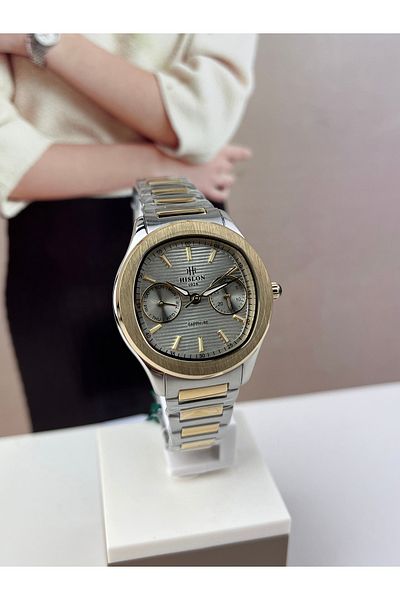 Hislon DOUBLE COLOR WOMEN'S WRISTWATCH SAPPHIRE (NON-STREAT) GLASS 3 ATM WATERPROOF