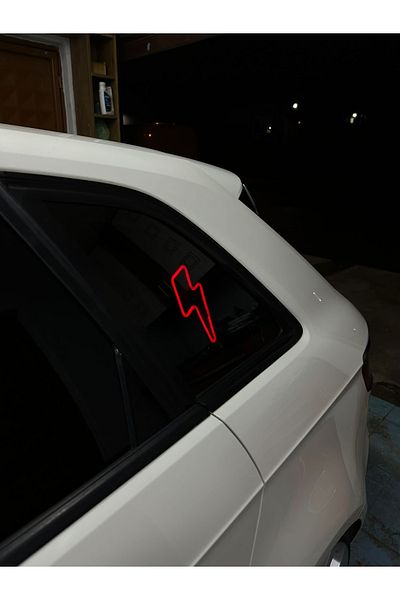 3dbaydesign Neon LED Lighted Decor for Car FLAMMER (12 Volt Suction Cup RED)