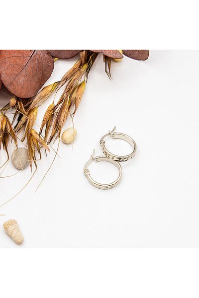 Bumu Design Patterned Hoop Earrings
