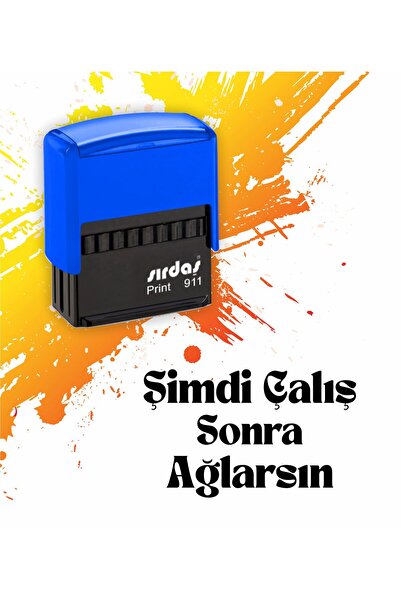 BENİMSER REKLAM العمل الآن، ثم البكاء، تصميم خاص، ختم أسود