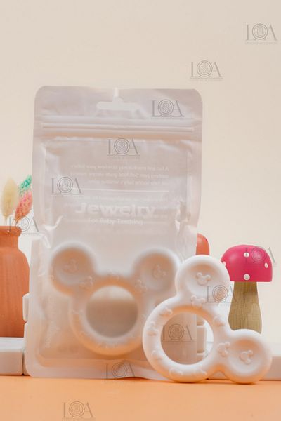 LANDOFACCESSORY Mickey Baby Teether - Toothbrush - Bpa Free Silicone Teether
