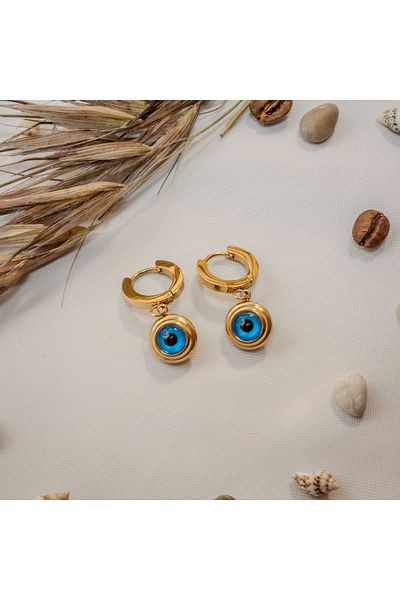 Bumu Design Evil Eye Beaded Eye Figure Earrings