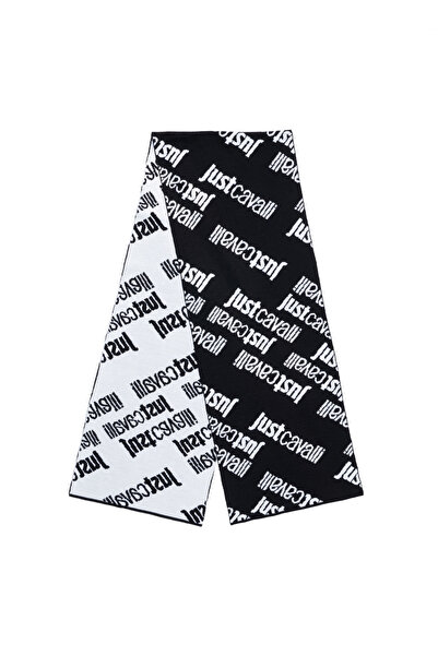 Just Cavalli Siyah - Beyaz Kadın Atkı 75RA2H08