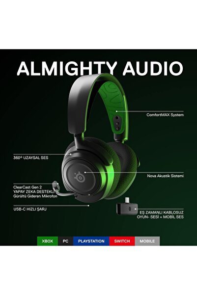 SteelSeries Arctis Nova 7x Kablosuz Xbox Konsol Kulaklığı