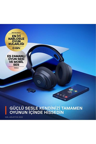 SteelSeries سماعة رأس لاسلكية لوحدة تحكم بلاي ستيشن من Arctis Nova 7p