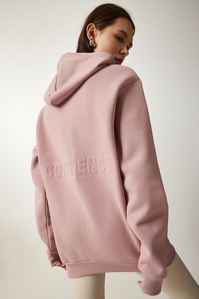 Happiness İstanbul Damen-Puder-Kapuzen-Sweatshirt in Roségold OW00009
