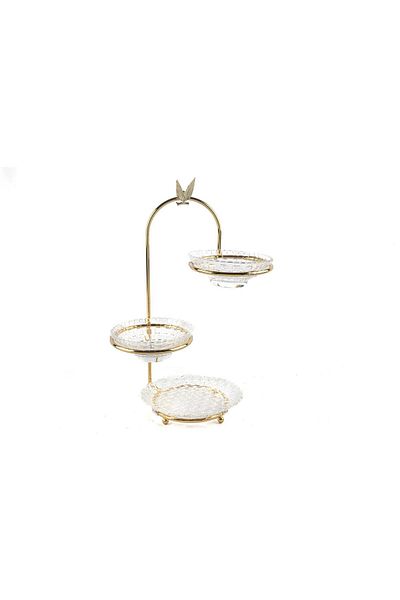 Mikasa Moor P350371999 Gold 3-Piece Glass Service