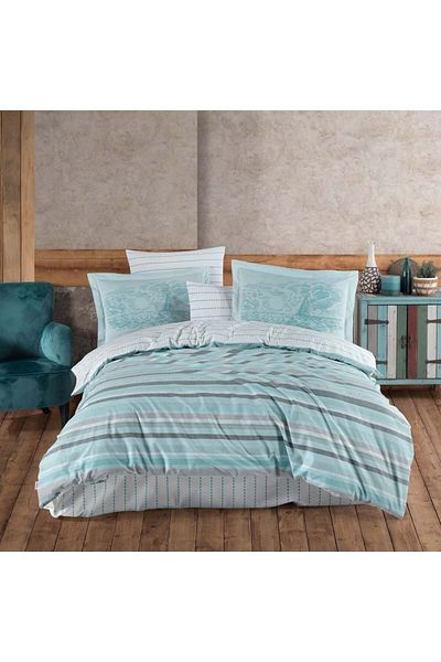 Hobby Talisa Aqua Poplin - Double Duvet Cover Set