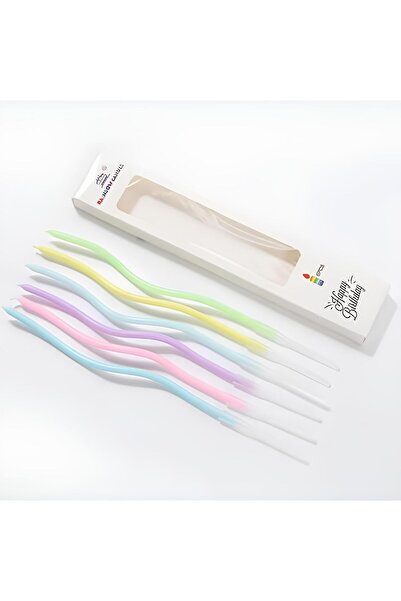 Pera Makaron Renkli Spiral Pasta Mumu 6'lı