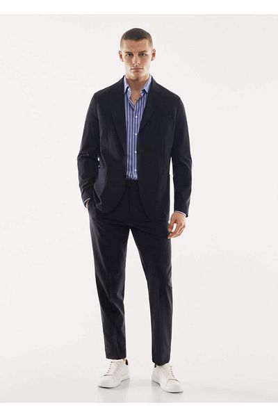 MANGO Man Breathable Slim Fit Blazer Jacket