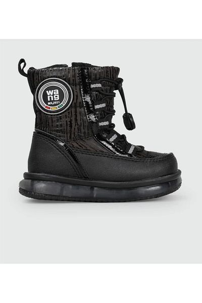 Twingo black girl children's lighted boots fur boots
