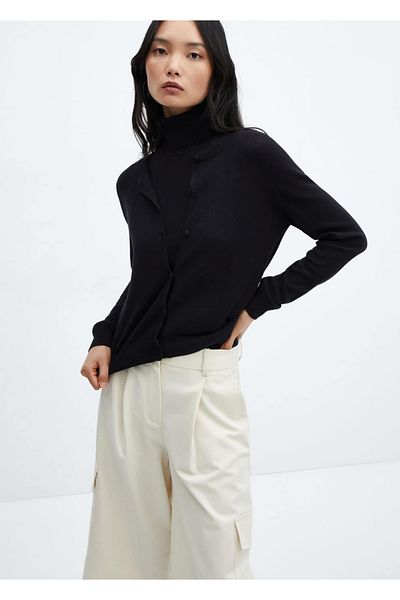 MANGO Woman Cardigan din bumbac cu nasturi