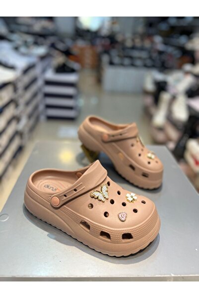 Akınal Bella Yüksek Tabanlı Taşlı Kadın Terlik