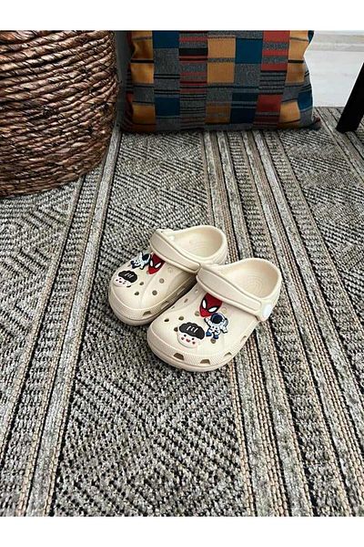 Behtah Kundura Girls Boys Kids 6 Pieces Jibbitz Ornate Gift Closed Front Garden Pool Daily Sandals Slippers