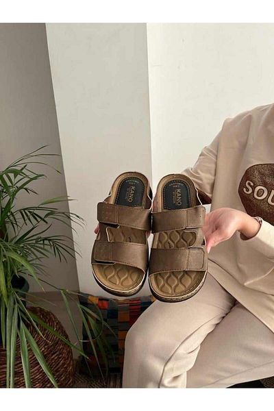 Behtah Kundura Ανδρικές ρυθμιζόμενες παντόφλες Velcro