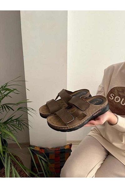Behtah Kundura Ανδρικές ρυθμιζόμενες παντόφλες Velcro