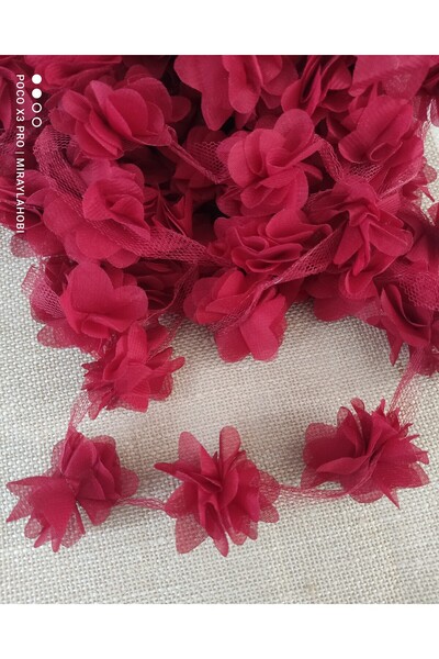miraylahobi Lazer Kesim Şifon Çiçek 1 Metre – Tül