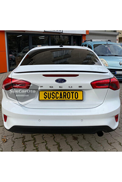 ŞüsCarOto Aksesuar Ford Focus 4 2018 ve Sonrası Sedan Uyumlu Bagaj Üstü Spoiler Bagaj Çıtası Piano Black Parlak Siyah
