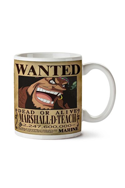ART HEDİYE كوب مطبوع على الجانبين من Wanted Marshall D Teach a Anime مطلوب