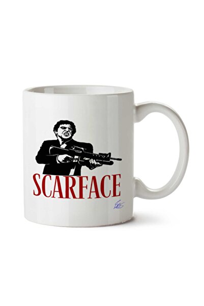 ART HEDİYE كوب سكارفيس سلاح مطبوع على الجانبين