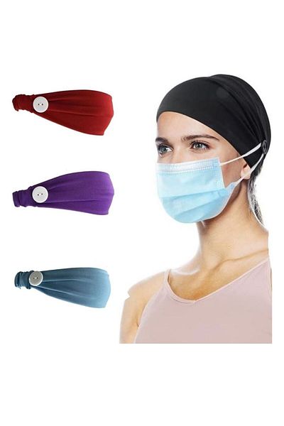 BERG Unisex Μάσκα Προσώπου Αυτιών Χαλαρωτική Μάσκα Μαλλιών Μπαντάνα με Κουμπί