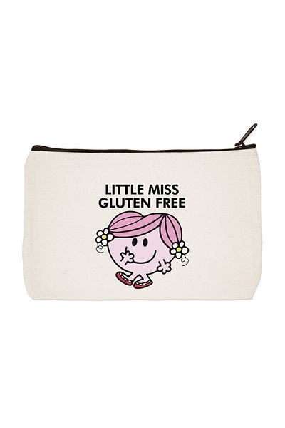 designedfy Τσάντα χειρός Little Miss χωρίς γλουτένη εμπριμέ υφασμάτινη τσάντα μακιγιάζ