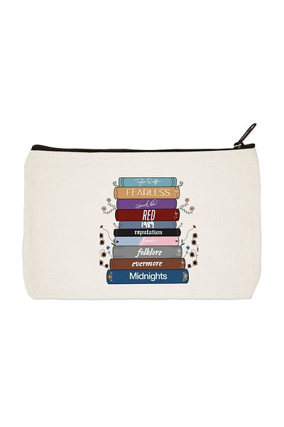 designedfy Taylor Swift Books υφασμάτινη τσάντα μακιγιάζ Τσάντα θήκης για στυλό