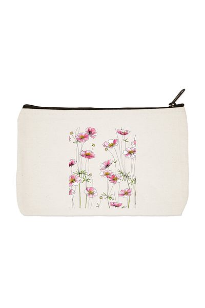 designedfy Floral 7 εμπριμέ υφασμάτινη τσάντα μακιγιάζ Θήκη για στυλό Τσάντα χειρός