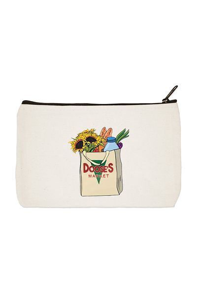 designedfy Doose's Market Printed υφασμάτινη τσάντα μακιγιάζ Τσάντα χειρός