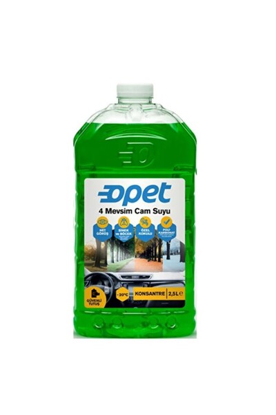 opet Cam Suyu 4 Mevsim 2,5LT 8 adet 1 KOLİ (KULAKLIK HEDİYELİ!!!)