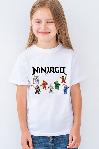 Morinna Tricou pentru copii unisex cu imprimeu Ninjago MR-04