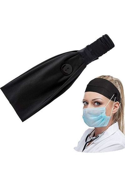 BERG Unisex Face Mask Ear Relaxing Hair Band Holder Mask Buttoned Bandana