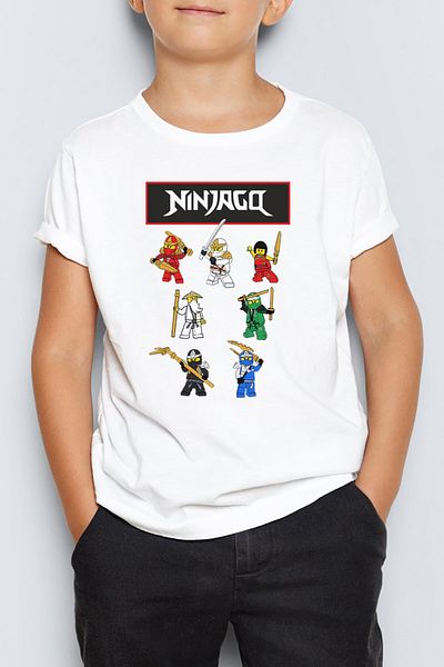 Morinna Tricou pentru copii unisex cu imprimeu Ninjago MR-01