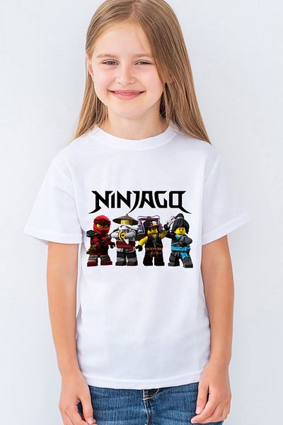 Morinna Tricou unisex pentru copii cu imprimeu Ninjago MR-05