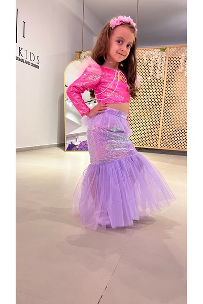 İkrabutikbursa Deniz Kızı Kostümü, Kız Çocuk Deniz Kızı Elbisesi