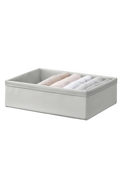 IKEA BAXNA box, gray-white, 26x34x10 cm