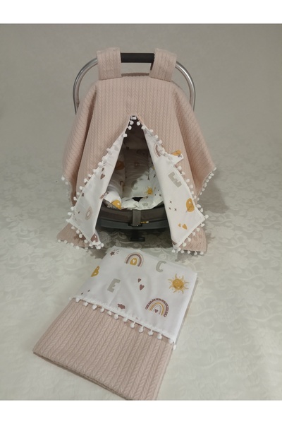 Wenaris غطاء عربة الأطفال مزدوج الجوانب، وسادة وبطانية عربة الأطفال