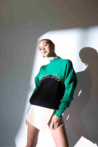 Jose Clothing Πλεκτό πουλόβερ Premium Collection με χρυσό κέντημα με μακρυμάν...