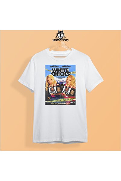 MarkaTurko Білі дівчата з принтом Білий спеціальний дизайн Бавовняний трикотаж Unisex футболка 706-B205