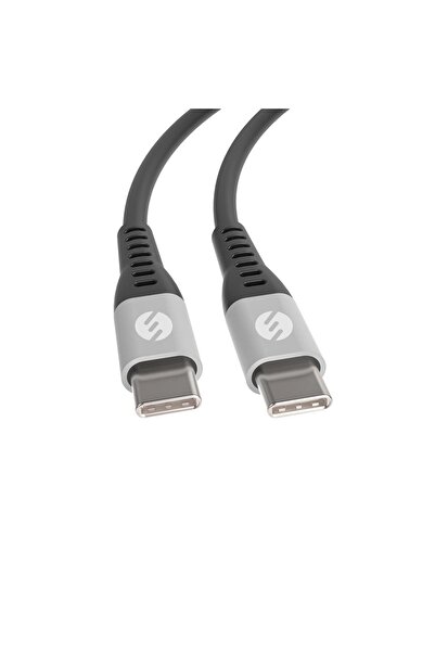 S-LINK SL-STM55TP 3A Fast Şarj TYPCE TO TYPCE Silver Data + Sarj Kablosu