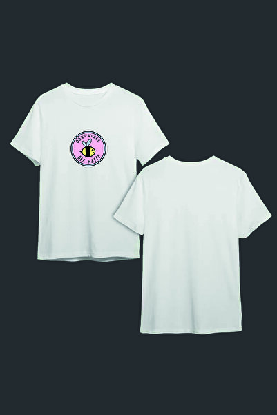 Vordevia Ne brini, budi srećan, bela majica Štampano Oversize kroj