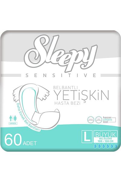 Sleepy 2-Piece Large Adult Patient Diapers 30x2 (60 PCS)