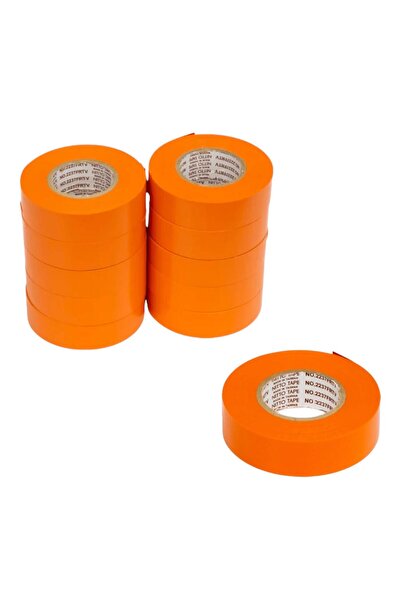 OEM Turuncu Nitto Elektrik Izola Bant 10 Adet Bant Elektrikçi Bantı Izole 1 P...